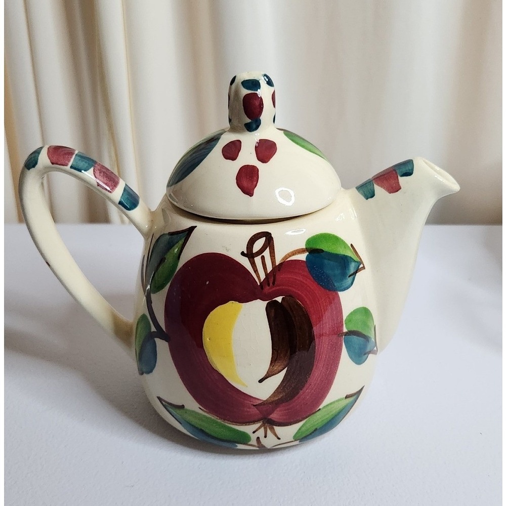 Puriton Pottery Slip Ware Apple Teapot
